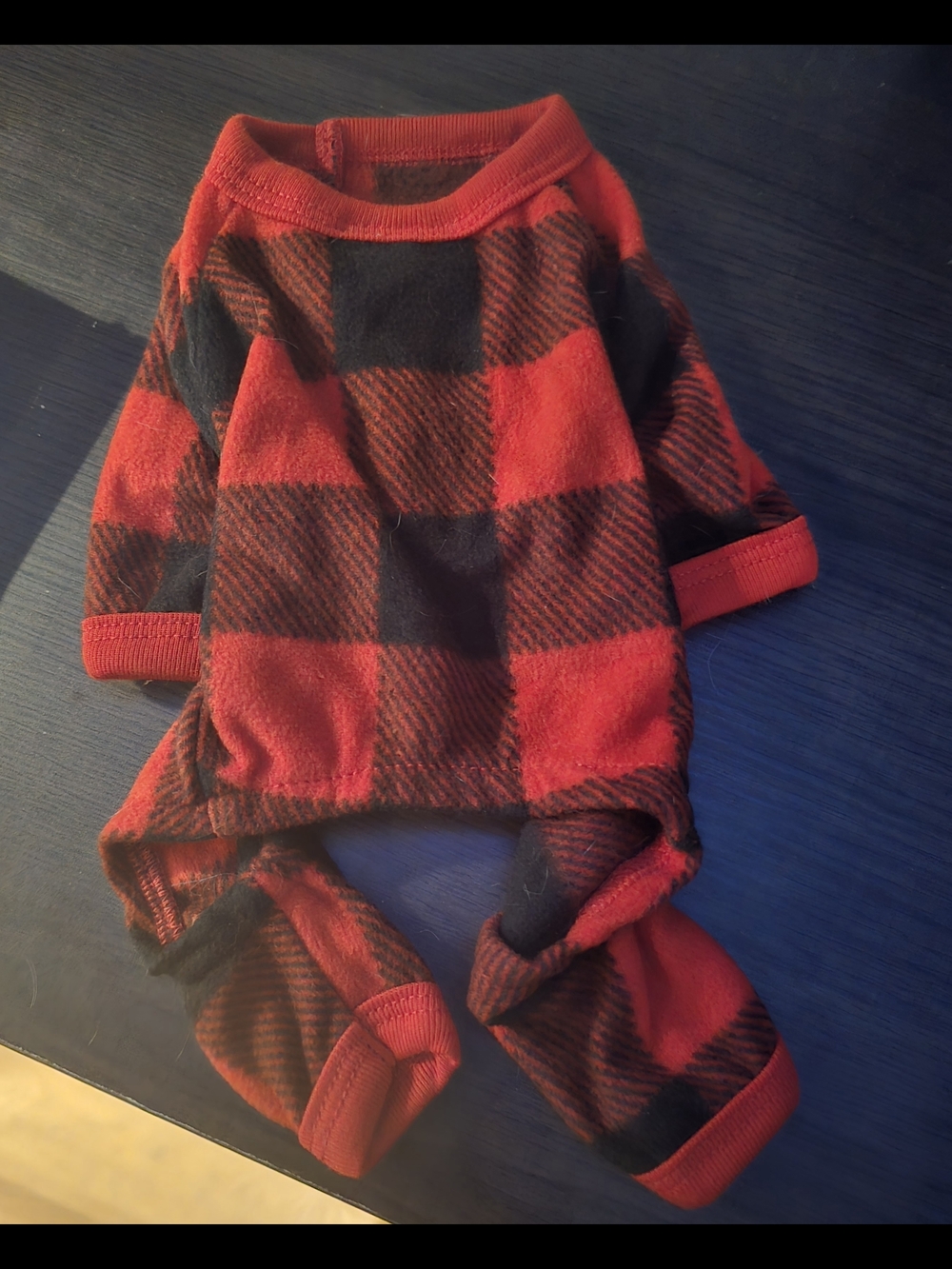 Cozy Red and Black Buffalo Plaid Pet Pajamas